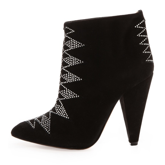 Iro studded embellished suede kimmy ankle boots